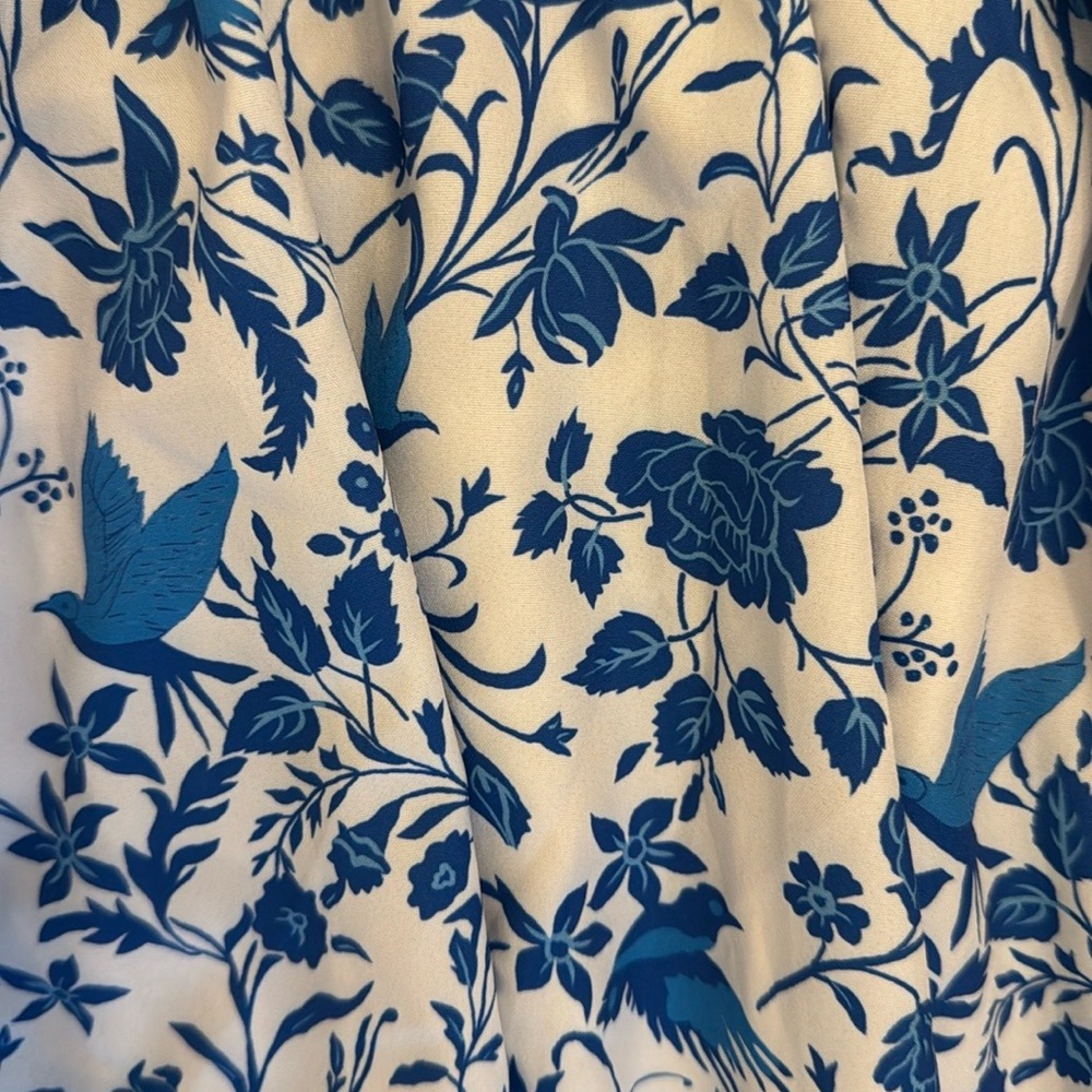 Floral Blue and White cut out maxi Dress. NWOT - Picture 6 of 7